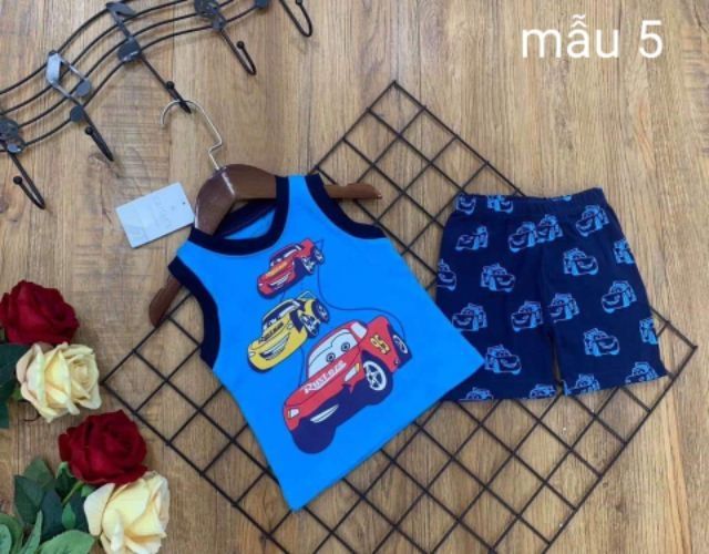 bộ ba lỗ cotton xuất xịn cho bé trai