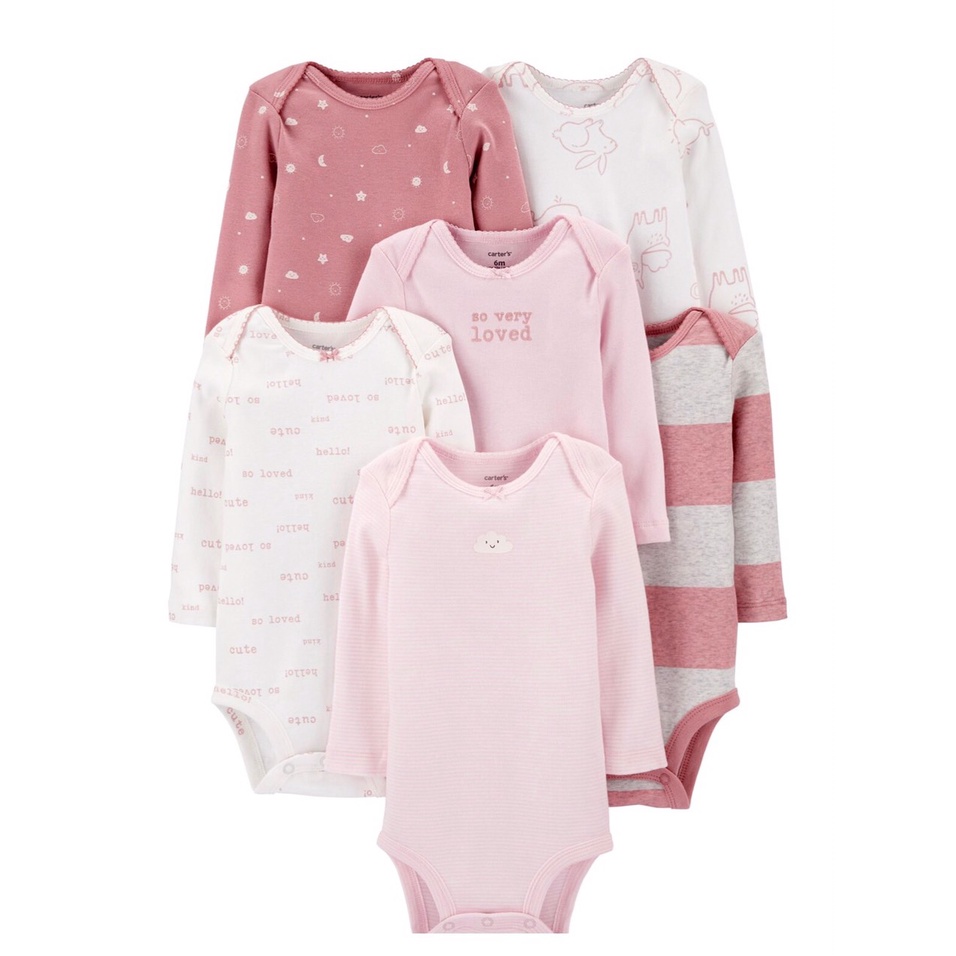 {Sz 3-6m} Body chip Carter dài tay xuất xịn