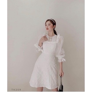 đầm trắng tafta bigsize 60->90kg