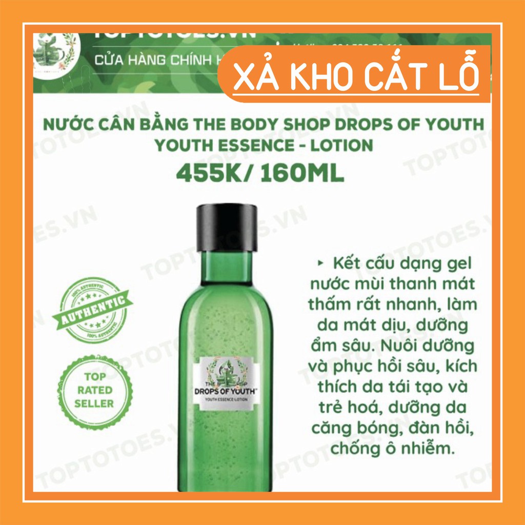 SALE THÔI NÀO Essence - Lotion The Body Shop Drops Of Youth phục hồi, trẻ hoá da và chống ô nhiễm SALE THÔI NÀO