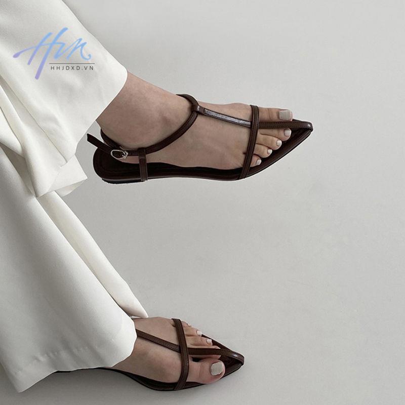 Giày Sandal Hở Ngón Quai Chéo Màu Đỏ Siêu Mỏng Thời Trang Đi Biển 2022 Cho Nữ