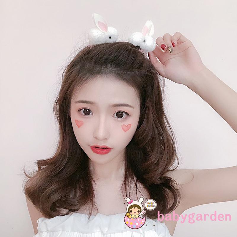 Kẹp tóc hình thỏ lông nhung hoạt hình đáng yêu dành cho bé gái