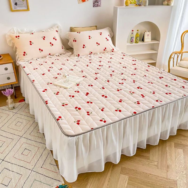 Sét ga gối trần bông viền bèo Cao cấp