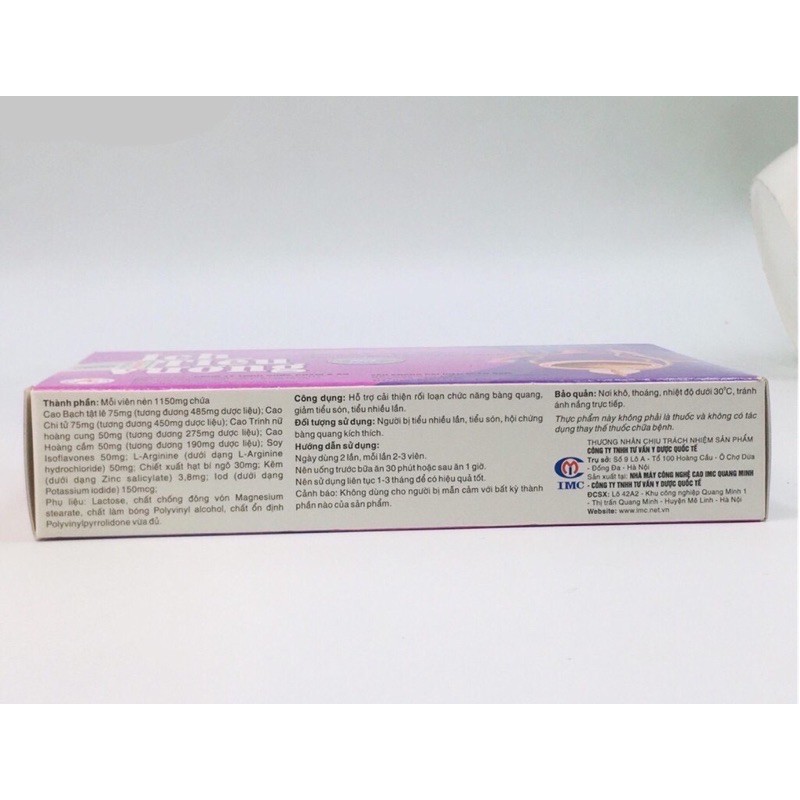 Chính hãng - Ích Tiểu Vương hộp 30 viên hỗ trỡ cải thiện bàng quang