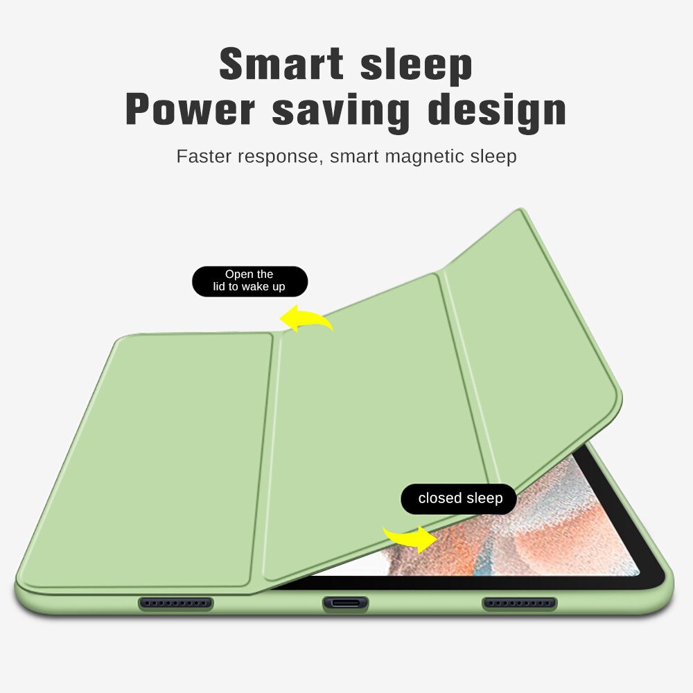 For Samsung Galaxy Tab A8 10.5 Case Tri-fold Flip Leather Tablet Cover For Samsung Tab A8 2021 X200 X205 Shockproof Cover Coque