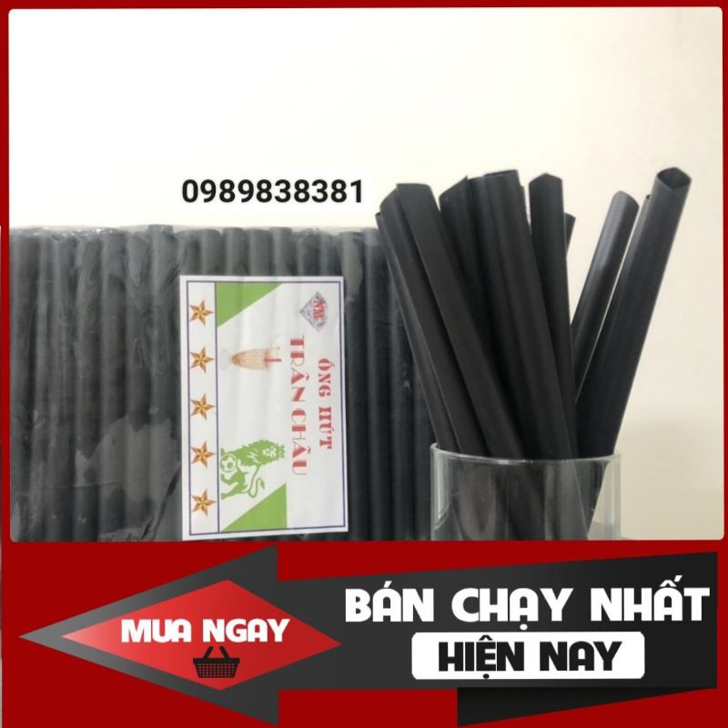 Ống hút trân châu phi 12 1 bịch 500gr | Ống hút trà sữa