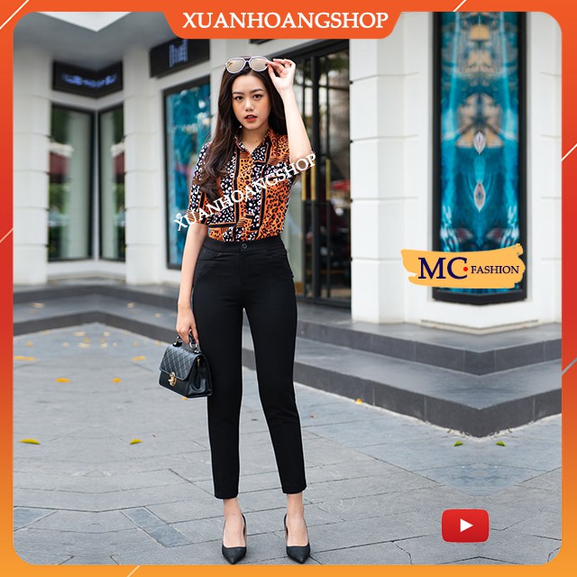 Quần Tây Nữ Công Sở Mc Fashion, Lưng Cạp Cao, Đẹp, Kiểu Dáng Ống Côn Âu, Màu Đen Q0348