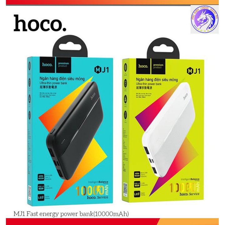 Pin Sạc Dự Phòng Hoco MJ1 10000 MAH 2 Cổng INPUT/OUTPUT - Sạc Chính Hãng - BH 12 Tháng