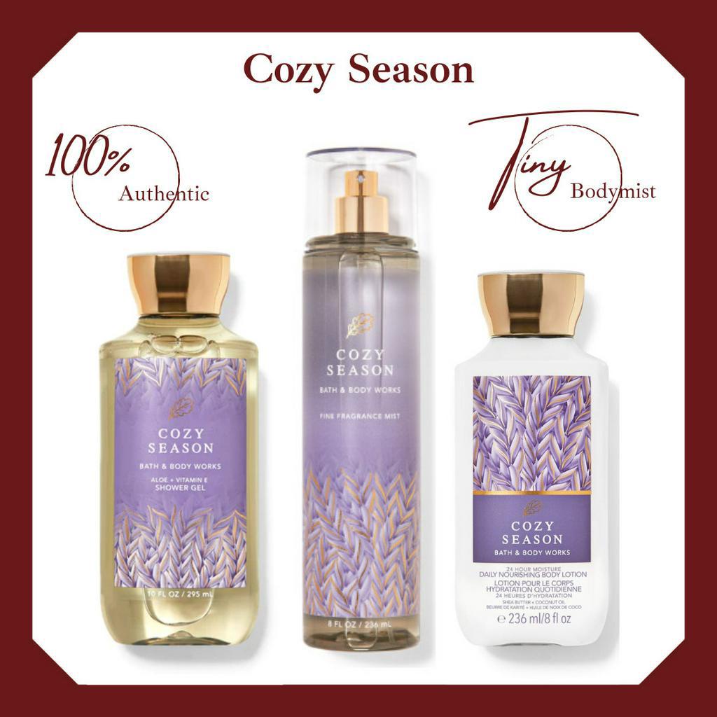 Bộ sản phẩm xịt thơm toàn thân bodymist Bath & Body Works: Cozy Season 36ml- 236ml