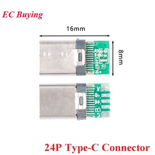 2 Đầu nối usb type C 24 chấu mạch PCB cho dây cáp dữ liệu chất lượng