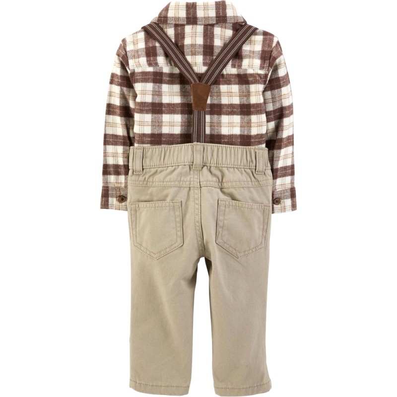 Set bodysuit sơ mi kèm quần Car-tờ Auth Từ Mỹ (127H388)
