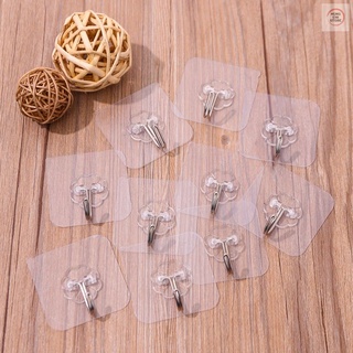 Móc dính tường trong suốt, móc dán tường siêu chắc, móc treo đồ gia đình tiện dụng