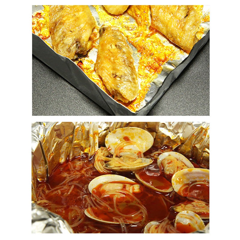 Foil thickening oven baking tray barbecue chicken fish kitchen cooking flower beetle powder aluminum foil home baking