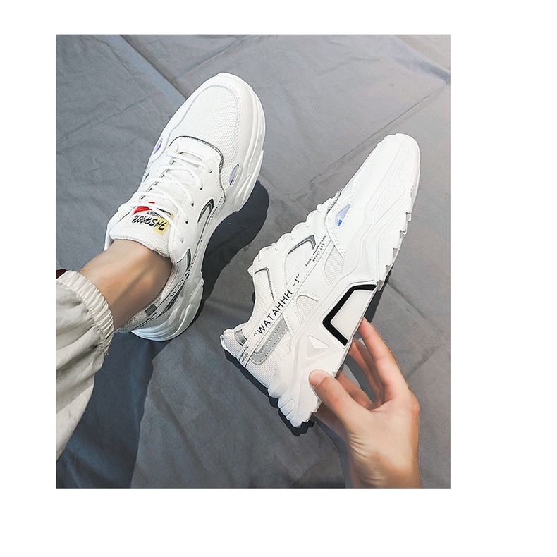 Giày Thể thao nam - Giày sneaker đi chơi Phong cách hàn quốc màu trắng nhẹ êm mềm hot trend 2020 hD25