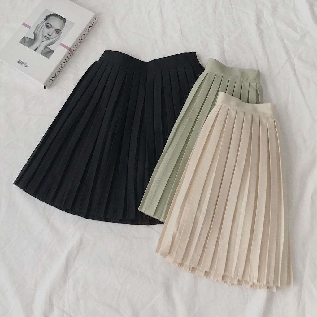 Chân Váy Xếp Ly JEM CLOSET Dáng Chữ A Style Hàn Dễ Thương Nhiều Màu Dễ Phối Đồ FALMI 3408