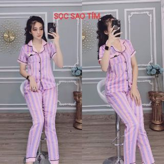 Pijama satin viền cao cấp freesize dưới 45_60kg