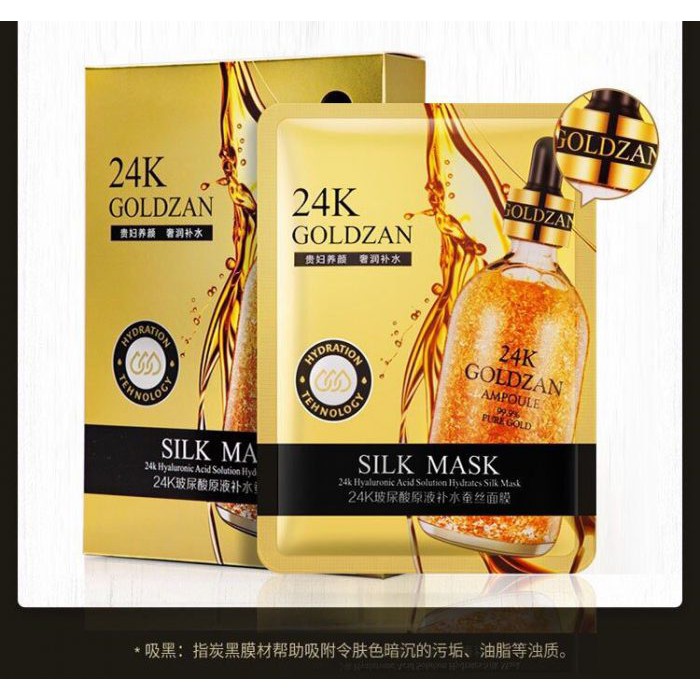 Mặt nạ lụa vàng 24k Goldzan Silk Mask (1miếng)
