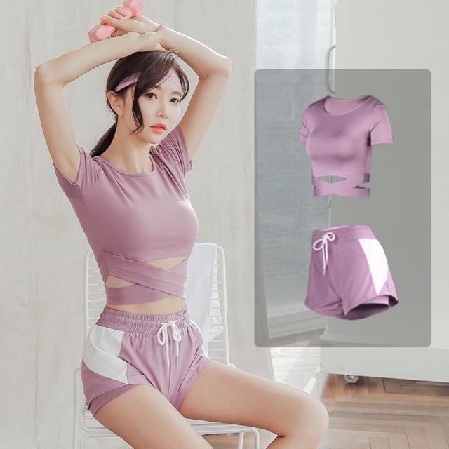 bộ tập gym-yoga -cao cấp vải thun -hàng quảng châu -chất co giãn 4 chiều (889)