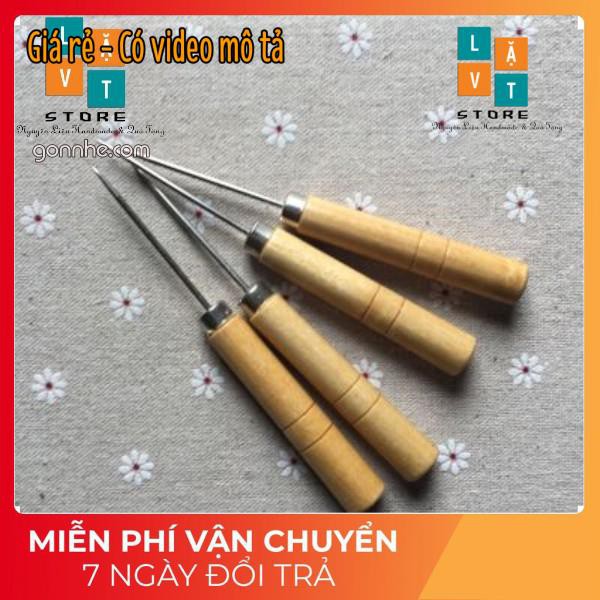 Dùi cán gỗ làm đồ handmade, gift, đất sét, len chọc... 2 Size lựa chọn - Chắc chắn