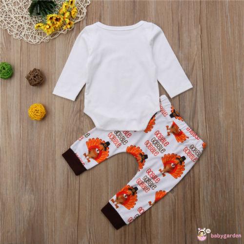 Set áo liền quần hình gà tây đáng yêu thoải mái dành cho bé