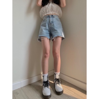 quần short jeans cạp cao QB253 LOLLIE STUDIO