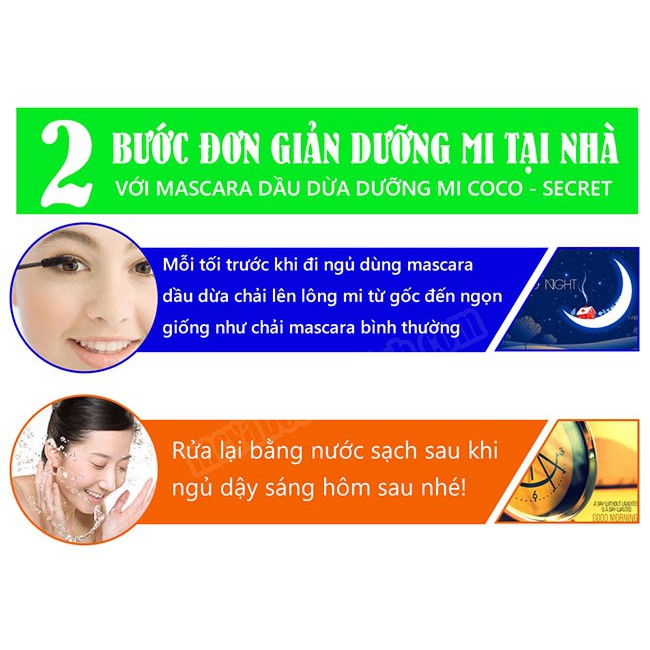 Combo 02 Mascara dầu dừa Coco Secret DATE 2021