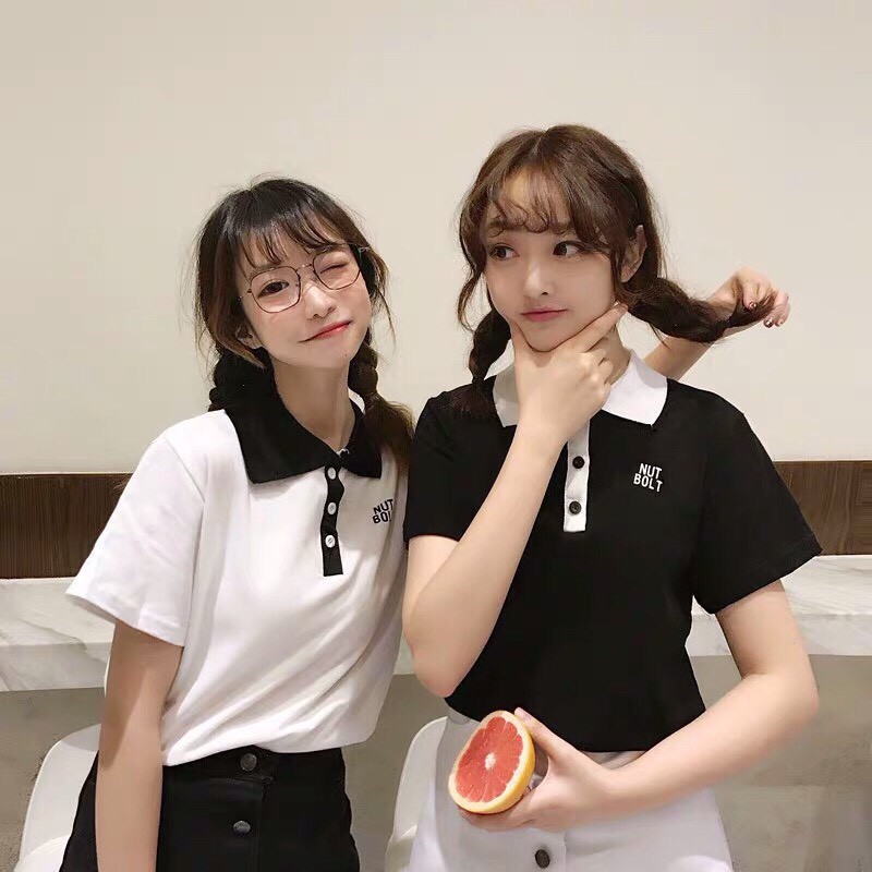 Áo Thun Tay Ngắn Có Cổ In Chữ NUTBOL Xinh Xắn TTS0342