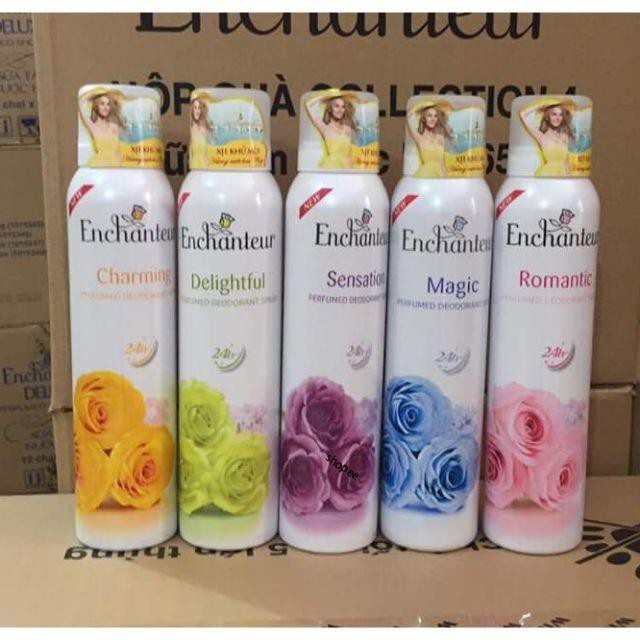 Xịt khử mùi toàn thân Enchanteur Hương nước hoa 150 ml