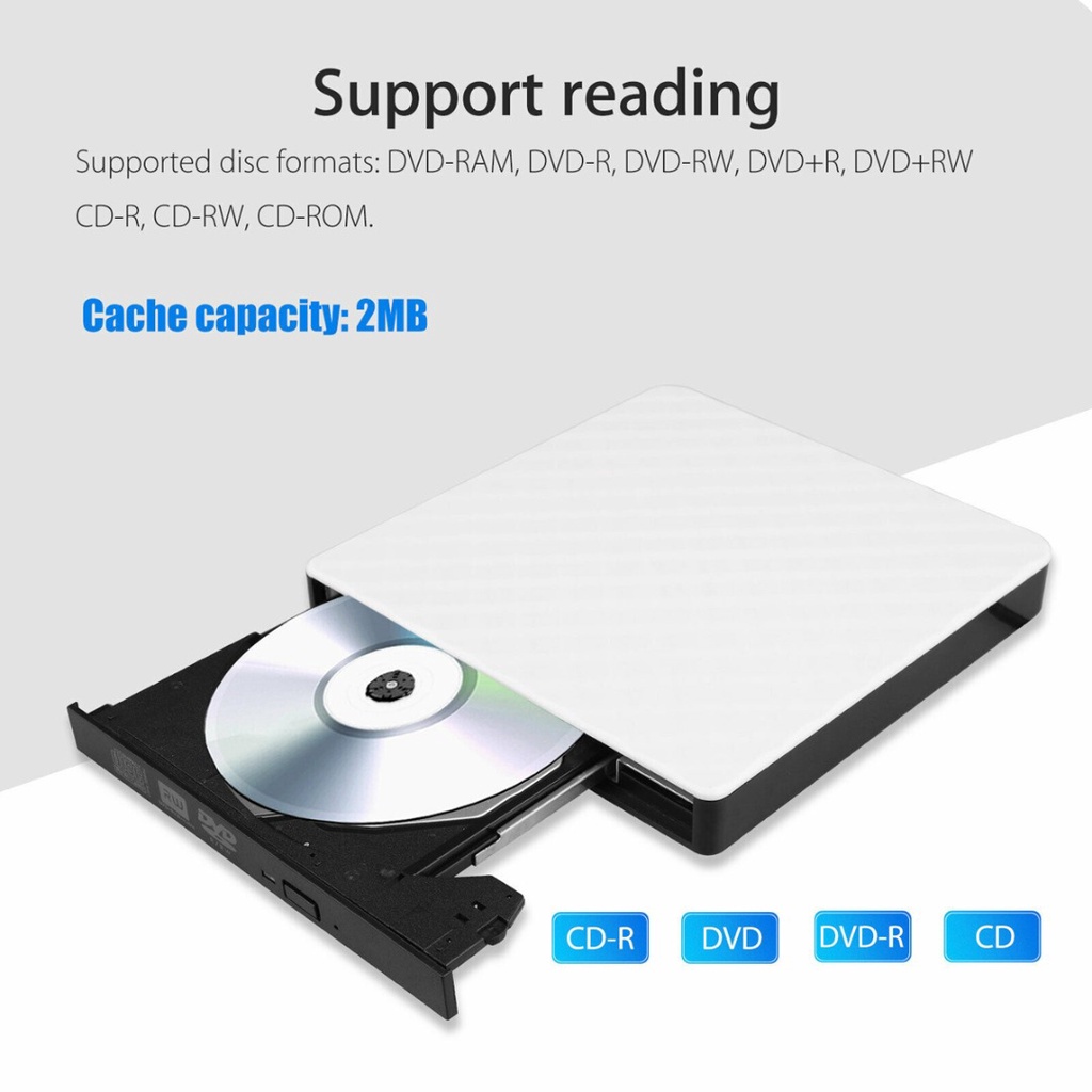 Đầu Đọc Đĩa Dvd Rw / Cd Rom Usb 3.0 Cho Laptop Pc Meetsellmall2021