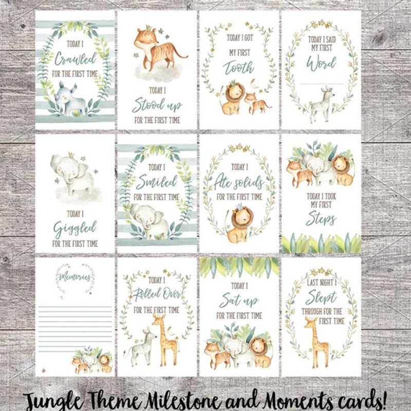 Sticker Đánh Dấu Cột Mốc Phát Triển Theo Tháng Làm Phụ Kiện Chụp Ảnh Cho Bé Sơ Sinh