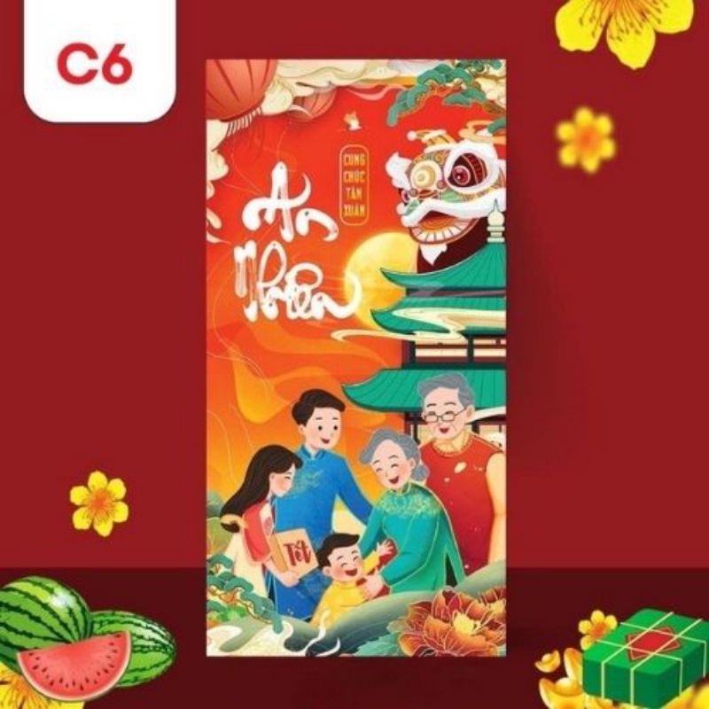 Bao lì xì độc lạ giá sỉ rẻ màu đỏ đẹp tết 2022 hoạt hình con cọp cute dễ thương thần tài bao lì xì hot nhất.