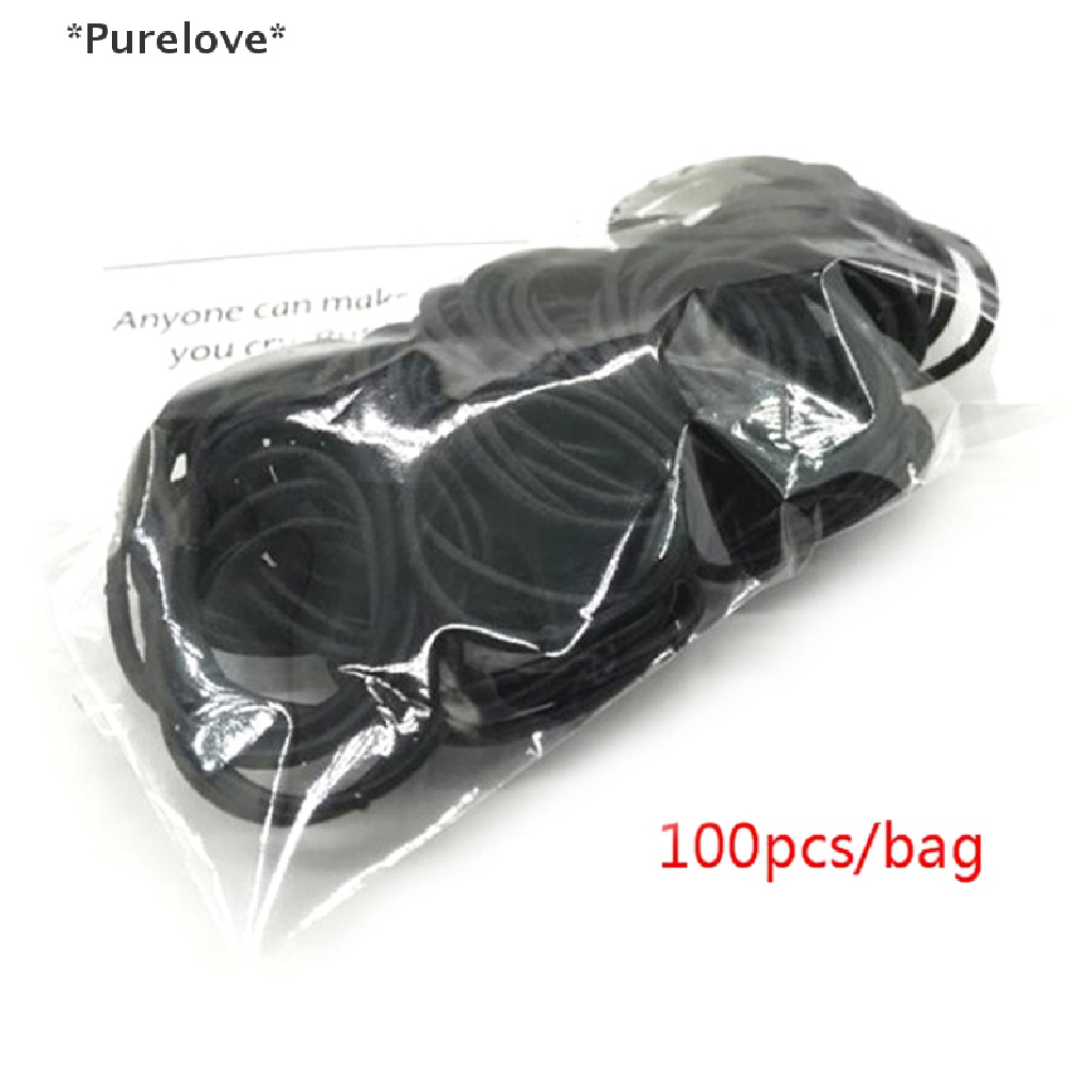 Set 100 Dây Cột Tóc Chất Liệu Nylon Co Giãn Nhiều Màu Sắc Cho Bé Gái