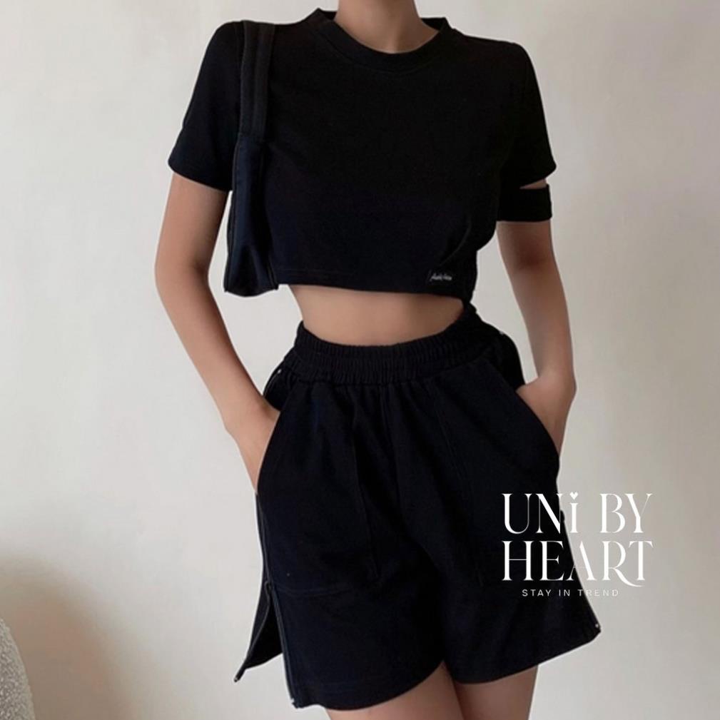 Bộ đồ thể thao nữ cotton Windy Set SET003 chất vải co giãn, thoáng mát, dễ phối đồ - Uni By Heart Đẹp