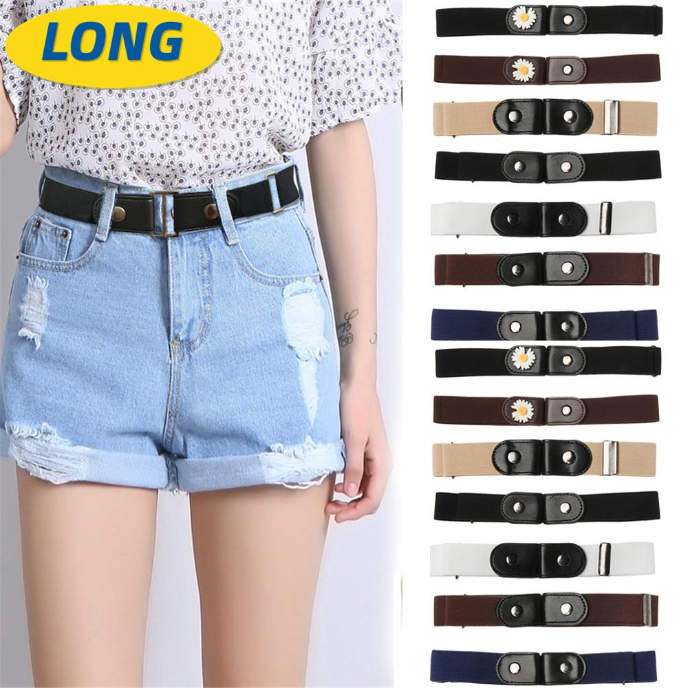Thắt lưng da PU không khóa co giãn điều chỉnh được dành cho nam nữ mặc quần jean