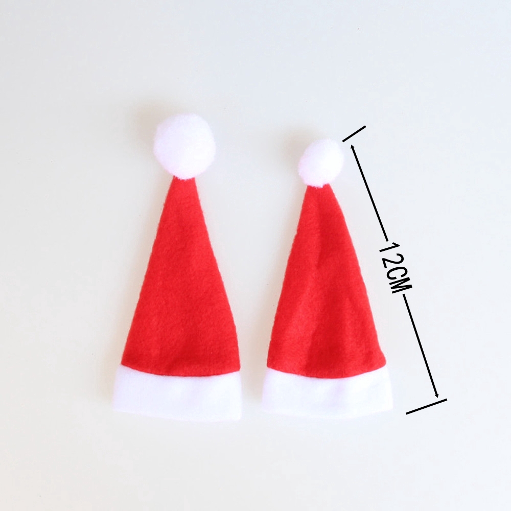 Set 1/5 phụ kiện bọc dao nĩa dạng nón giáng sinh nhỏ nhắn dễ thương