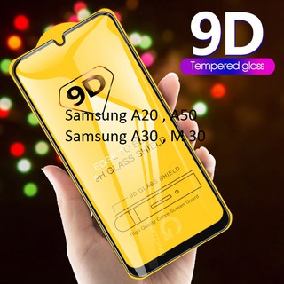 Kính Cường Lực 9D Dành Cho Samsung A20/ M30/ A50/ A30 Full Màn Hình Full Keo