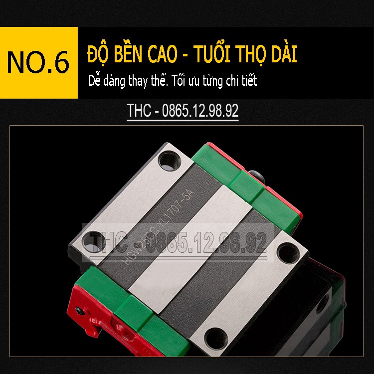 Bộ Thanh Ray Trượt Vuông 15 20 25mm Loại Tốt. Con Trượt Bi Trượt Vuông Dẫn Hướng CNC Trơn Tru Không Giật Không Kẹt.