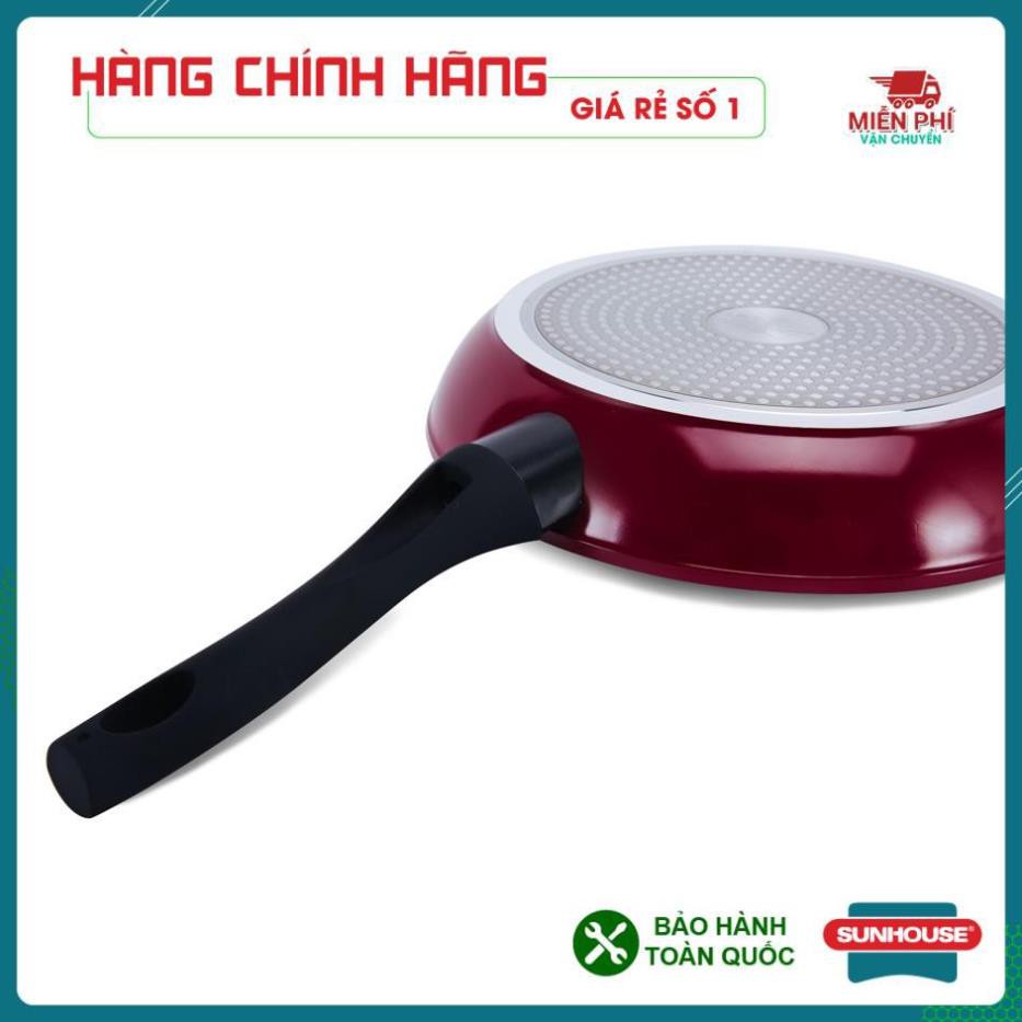 CHẢO ĐÁ HOA CƯƠNG ĐÁY TỪ SUNHOUSE 24CM, 28CM, 30CM [SFP24B, SFP26B, SFP28B], CHẢO ĐÁ HOA CƯƠNG CHỐNG DÍNH, KHÁNG KHUẨN.