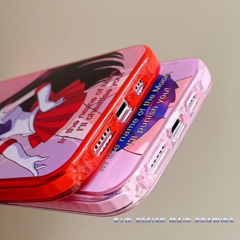 Ốp Điện Thoại Mềm Trong Suốt Chống Sốc In Hình Thủy Thủ Mặt Trăng Cho iPhone 13 12 11 Pro MAX IX XS MAX XR 6 6s 7 8 Plus