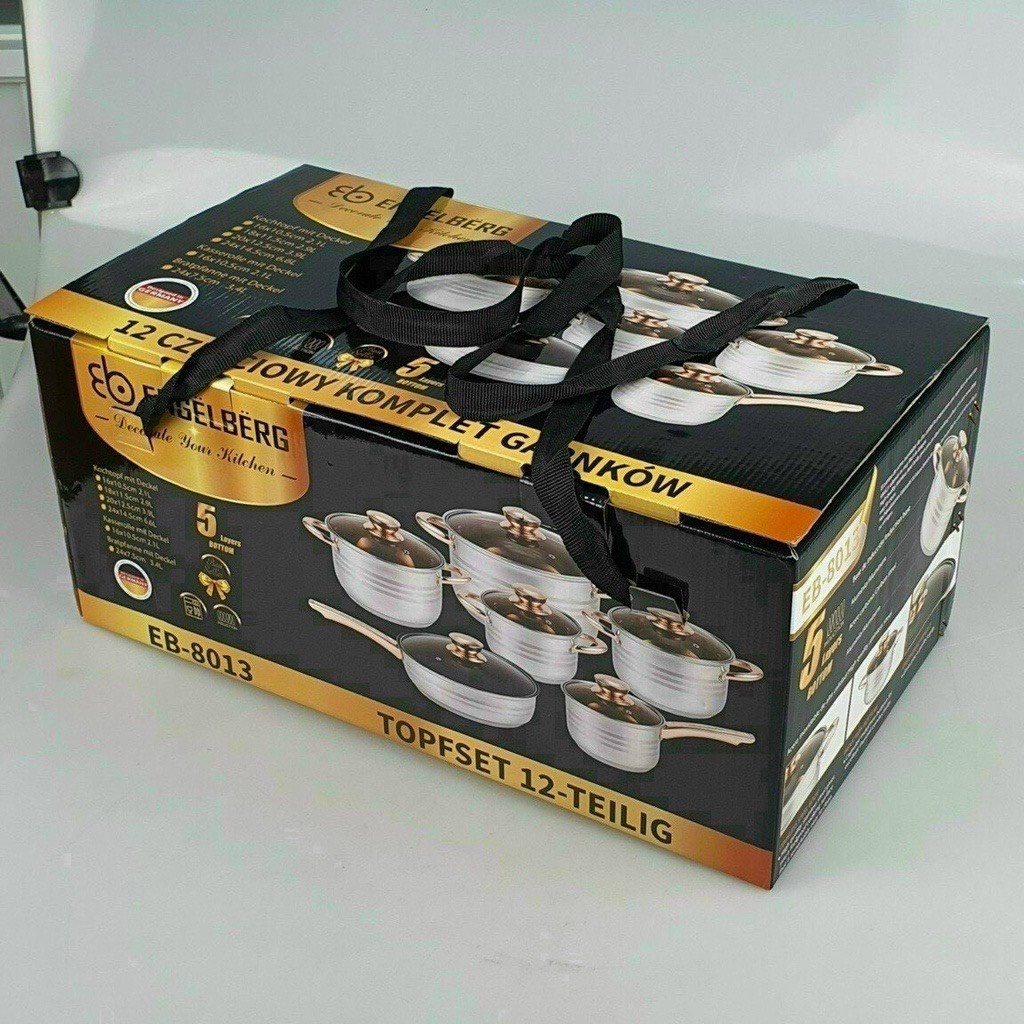 Bộ nồi 6 món engelberg công nghệ đức dày dặn cao cấp