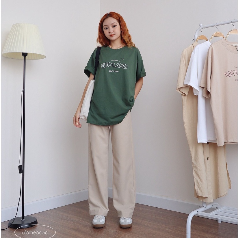 Áo phông nữ, áo thun nữ &quot;UFO LAND&quot; freesize, chất premium cotton cao cấp - by ufo.thebasic