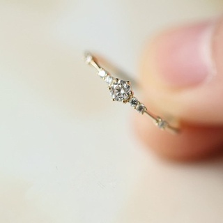 Xj-nhẫn đính đá zircon đơn giản 210902