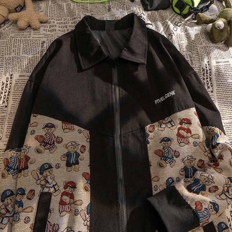 Áo khoác bóng chày phong cách retro Mỹ thời trang dành cho cả nam và nữ