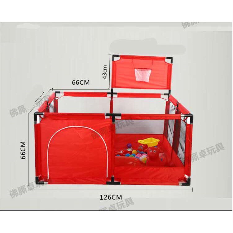 Quây bóng, Lều bóng chữ nhật cho bé ( 1m23x2m3 cao 64cm , kèm 10 bóng 5cm ).