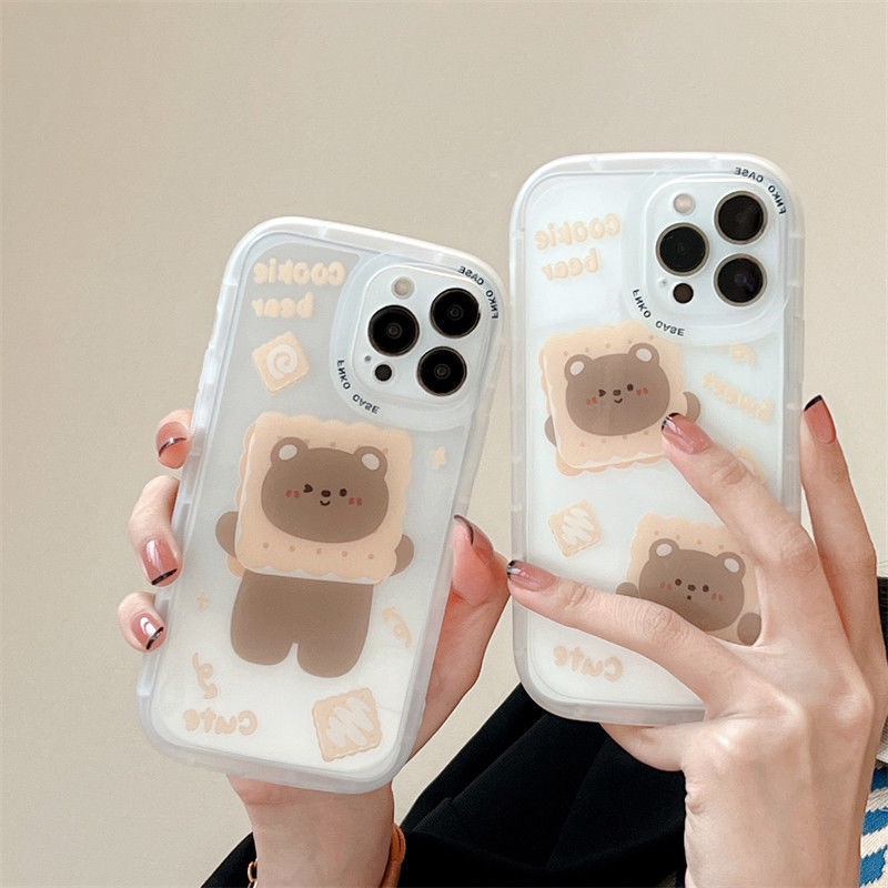 Ốp Điện Thoại Mềm Bảo Vệ Toàn Diện Họa Tiết Gấu Hoạt Hình Cho Apple 11 iphone13/12promax xs/xr 78plus