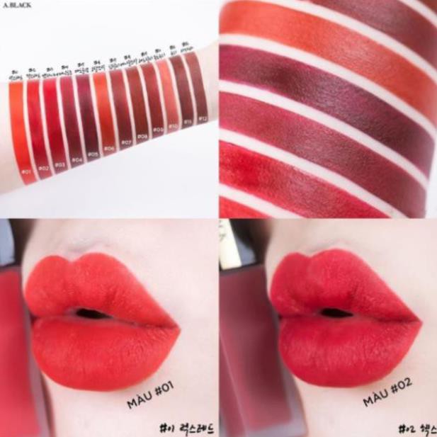 ✅ (HÀNG CHUẨN AUTHENTIC) Son Kem Lì A. BLACK Artistic Velvet Tint Lux Red by CLIO COSMETICS