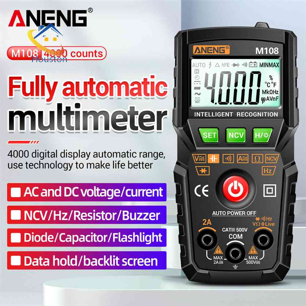 Đồng Hồ Đo Vạn Năng Kỹ Thuật Số Thông Minh NCV DC AC ANENG M108 4000