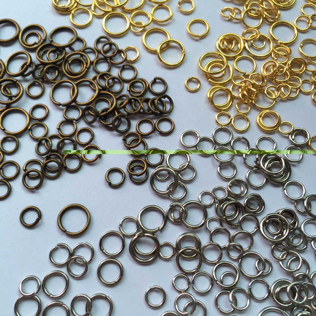 [Mã FAMAYFA giảm 10K đơn 50K] Khoen tròn làm vòng tay handmade hoặc treo vật, chọn size 4-10mm