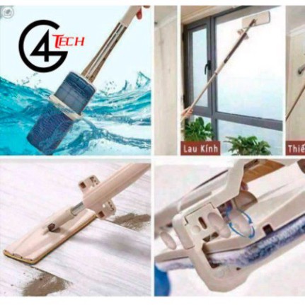 [ BAO GIÁ SHOPEE ] Chôi lau nhà gạt nước thông minh tự vắt Spin Mop