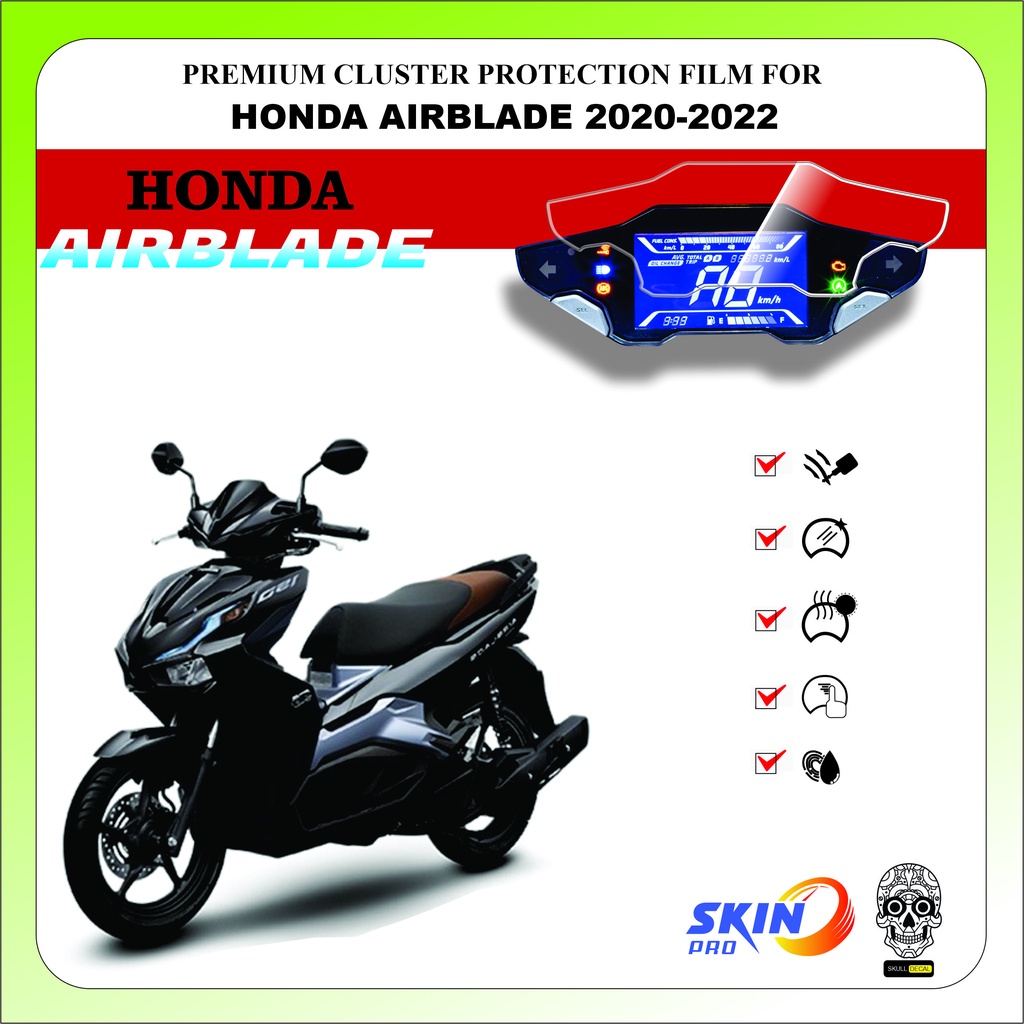 Miếng dán PPF bảo vệ mặt đồng hồ xe AIRBLADE 2020 2021 2022 - PPF CAO CẤP - XƯỚC TỰ PHỤC HỒI AB2021 AB2022